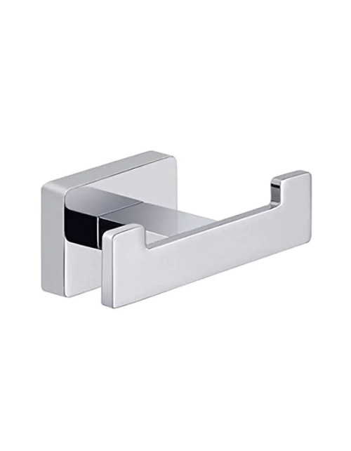 Gedy Atena colgador de albornoz doble negro mate para baño de pared 4426-14