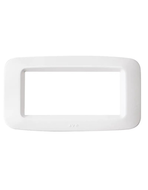 Placca in tecnopolimero Ave Banquise Sistema 45 4 Moduli Bianco lucido 45PY04BB