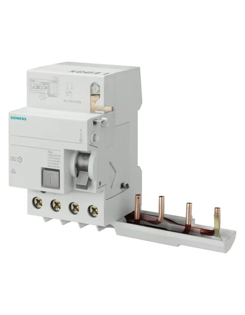 Bloc différentiel Siemens 4 pôles 63A 500mA pour série 5SY 5SM27458