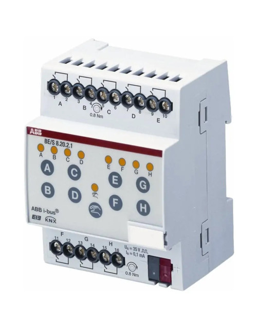 Abb KNX BE/S 8.20.2.1 Binäreingangsklemme, 8 Kanäle, KNXE003