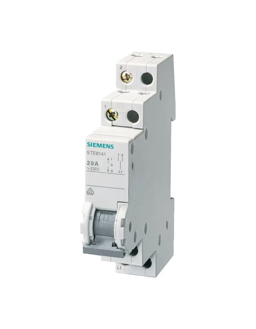 Commutatore unipolare Siemens 1P 20A 1-0-2 1 modulo 5TE8141