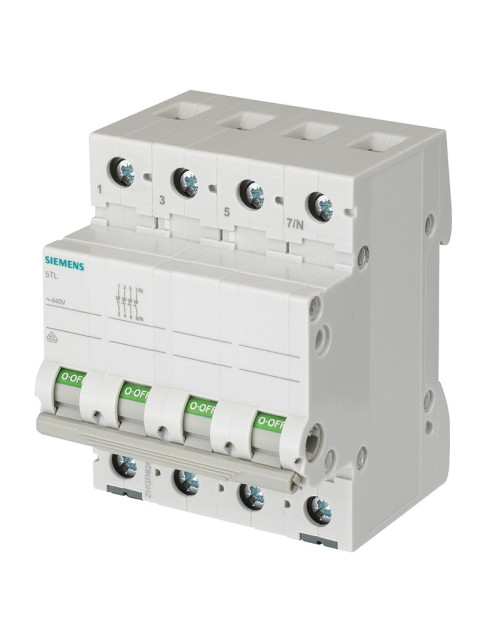 Interrupteur sectionneur Siemens 3P+N 125A 4 modules 5TL16920