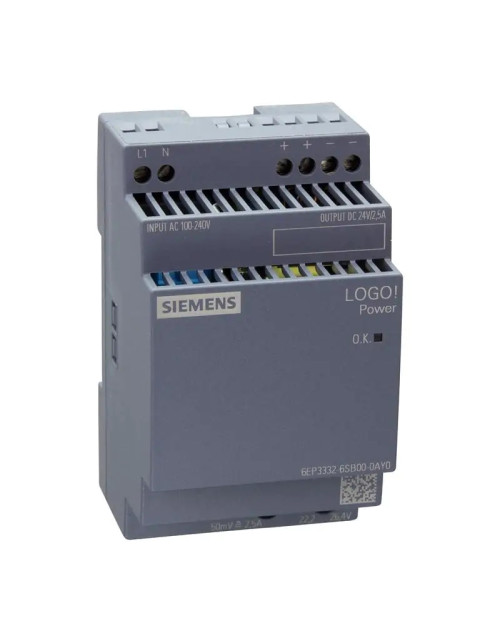 Stabilisierte Stromversorgung Siemens LOGO! STROM 24V/2,5A 6EP33326SB000AY0