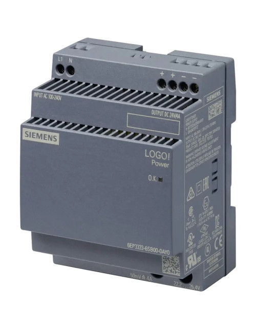Siemens LOGO stabilized power supply! POWER 24 V/4 A 6EP33336SB000AY0