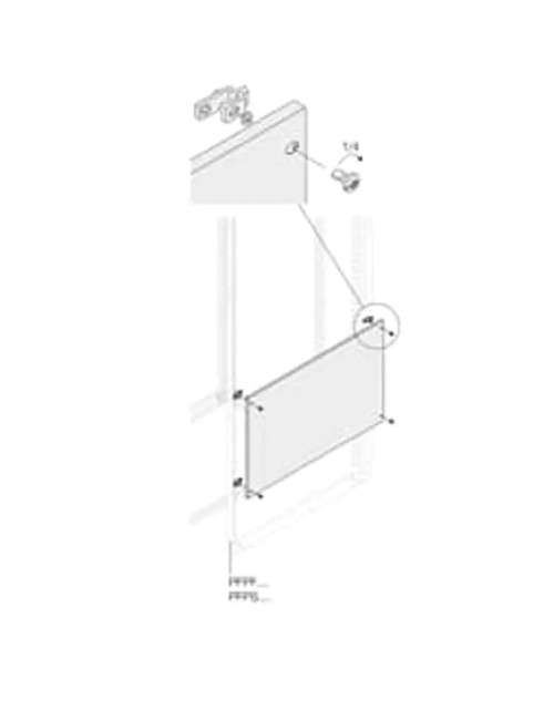 Panneau aveugle plat Abb pour tableaux 600x100 en acier PPFB1060