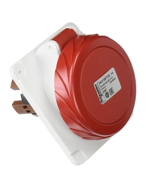 Prise à encastrer industrielle Schneider 3X16A+NT 400V rouge PKY16F735