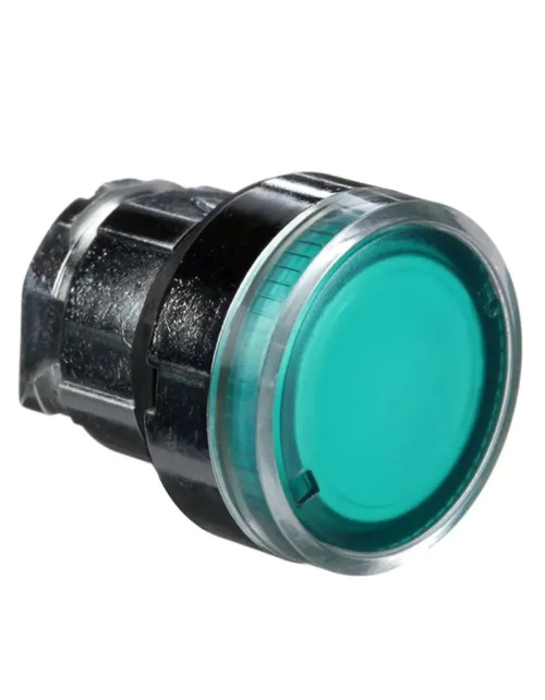 Telemecanique button head luminous Green BA9S ZB4BW33