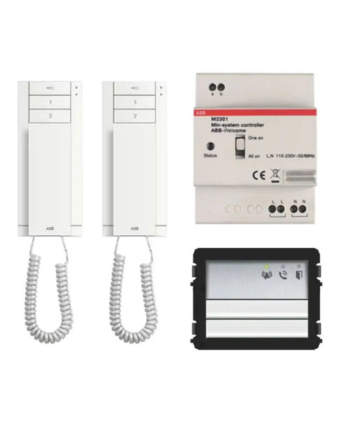 Kit de démarrage audio pour interphone Abb M20581 avec 2 interphones WLK203X