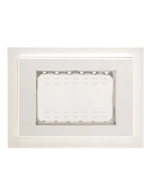 Abb Zenit N3373 BL IP55 recessed waterproof plate 3 modules White Z3355BL