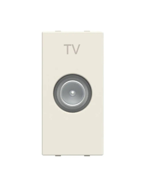 Pass-through TV socket Abb Zenit N2150.8 BL Type M White Z1134BL