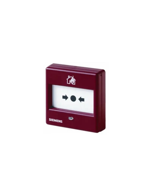 Punct de apel manual convențional Siemens cu sticlă de protecție împotriva incendiilor S54371F6A3