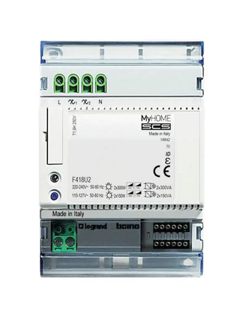 Bticino Universaldimmer 2 BUS-Ausgänge F418U2