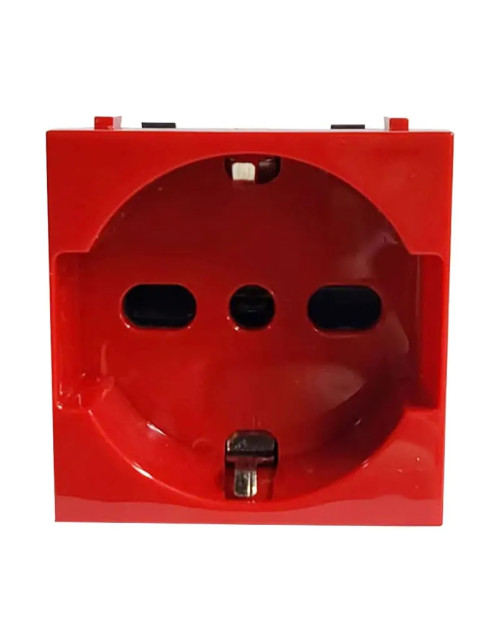 Presa Schuko e Bipasso Abb Zenit N2233 RJ 2 Moduli Rossa Z1109RJ