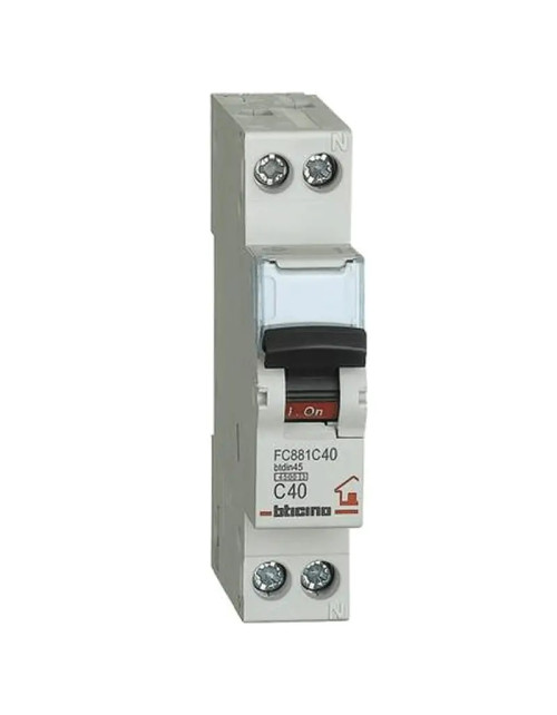 Bticino circuit breaker 1P+N 40A 1 module FC881C40