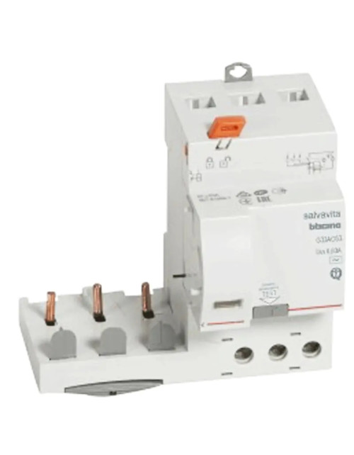 Bticino blocco differenziale salvavita 4P A 63A 500mA 3 moduli G45A63