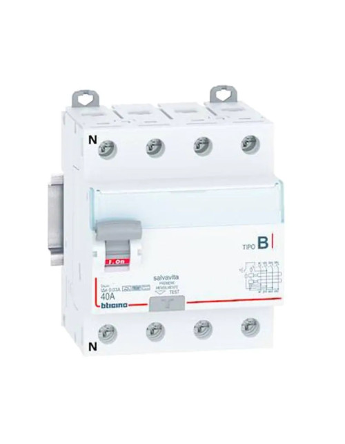 Bticino 40A 4P 30MA Type B 4 Mod G743B40 Earth Leakage Circuit Breaker