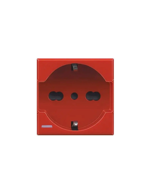 Bticino Axolute Schuko socket 10/16A Red H4140/16R