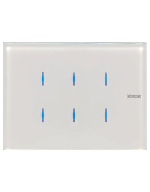 Bticino Axolute HD4657M3 White LED Glass Control 6 Buttons