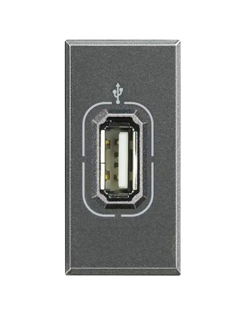 Bticino Axolute Anthracite HS4285 USB Data Socket