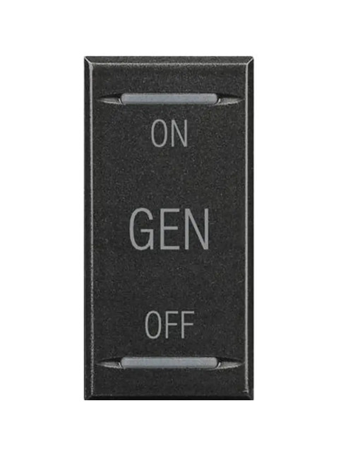 Bticino Axolute 2 Key Cover With ON GEN OFF Symbol Anthracite HS4911AF