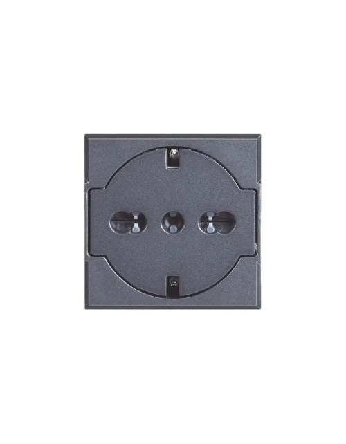 Prise Schuko Bticino Axolute FLAT avec protection Anthracite 10/16A HS4140/16F