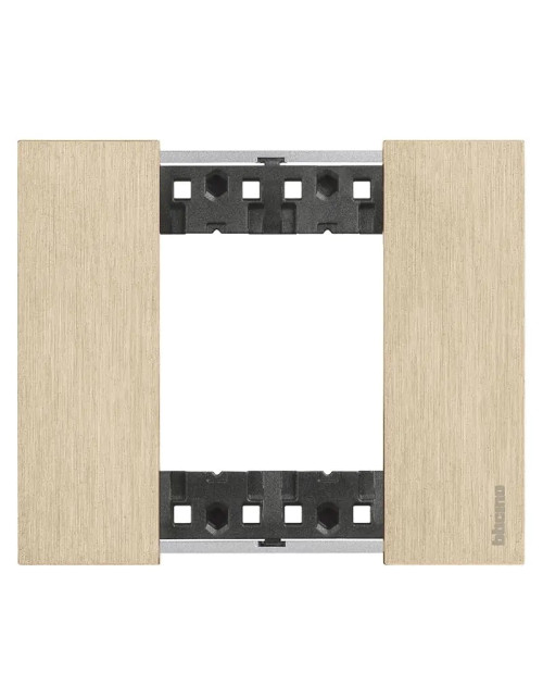 Bticino Living Now plaque 2 modules couleur Or KA4802ZW