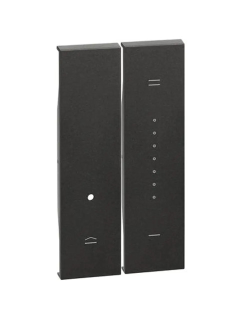 Bticino Living Now Cover for 2-module Dimmer Black KG19