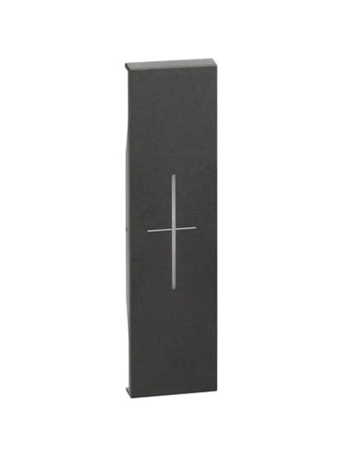 Couverture Bticino Living Now avec symbole STOP 1M noir KG06MH