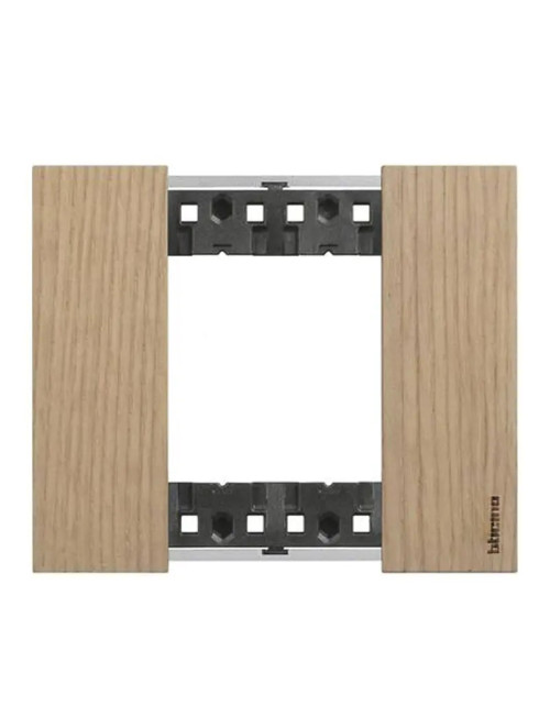 Bticino Living Now plaque 2 modules couleur bois de chêne KA4802LM