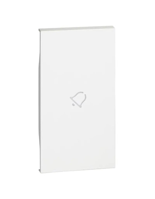 Couverture Bticino Living Now avec symbole cloche 2M blanc KW01M2D