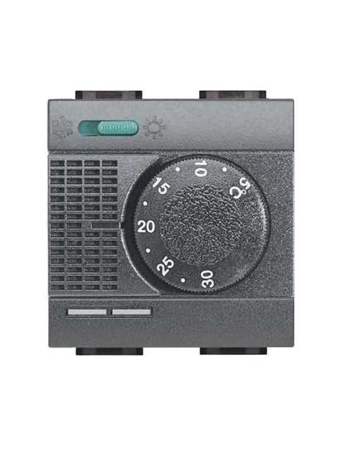 Bticino LivinghLight Raumthermostat Anthrazit L4442