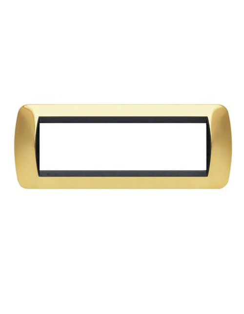 Bticino Living International 7-Modul-Echtgoldplatte L4807OR