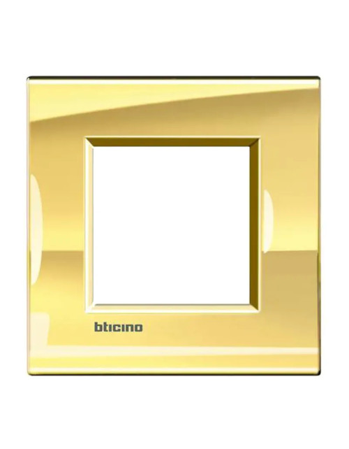 Bticino Livinglight 2-Modul QUADRA Kaltgoldplatte LNA4802OA