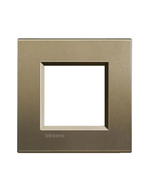 Bticino LivingLight 2-Modul-Platte in quadratischer Farbe LNA4802SQ