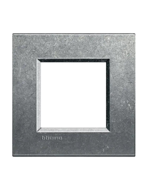 Bticino Livinglight placa 2 módulos cuadrada color nativo LNA4802NA