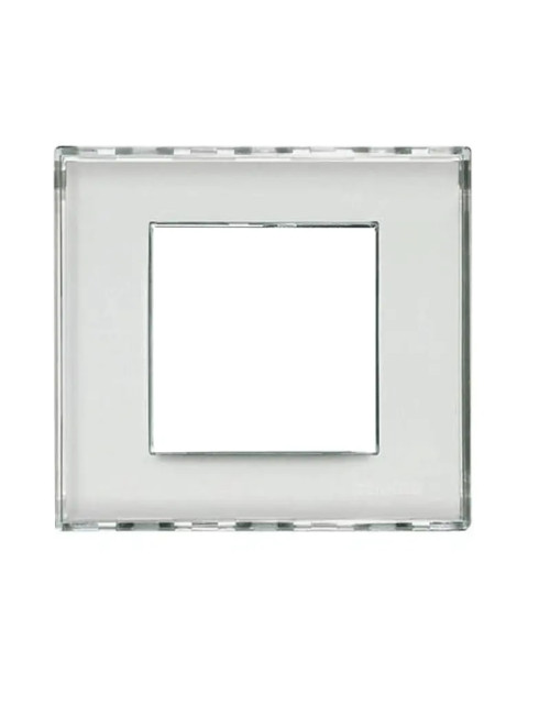 Placa Kristall 2 mod transparente/personalizable Bticino LivingLight LND3802KR