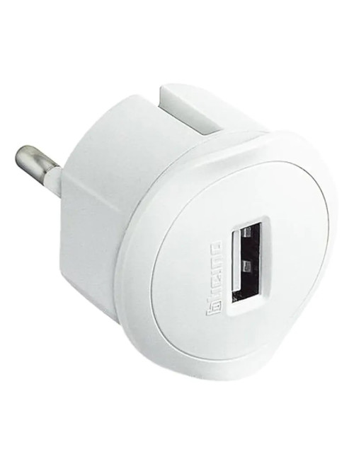 Adaptador Bticino 1,5A toma USB con enchufe alemán blanco S3625DU