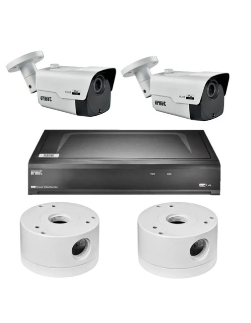 Kit de vidéosurveillance Urmet IP 5M avec NVR 8 canaux 4K POE 1098/858