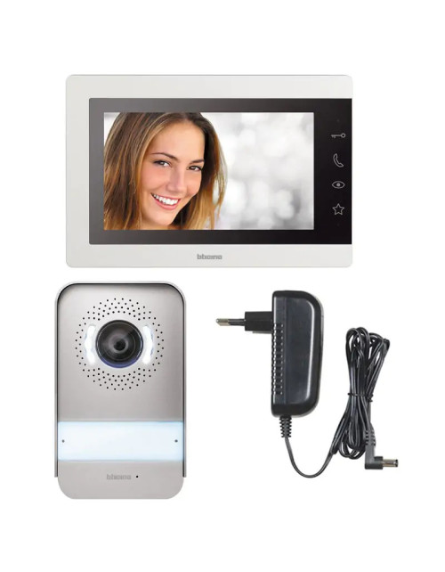 Einfamilien-Video-Gegensprechanlage Bticino EASYKIT Essential Plug-in 2-Draht 7-Zoll-Monitor 317913