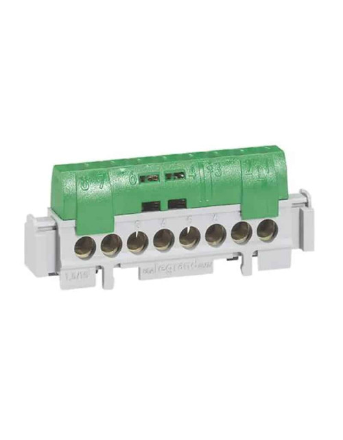 IP Terminal Blocks 2x Earth Bticino Green 8 Holes 004832