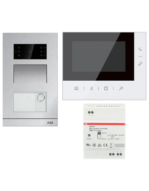 Abb Single Family Video Intercom Kit with 4.3" hands-free monitor WLK317B