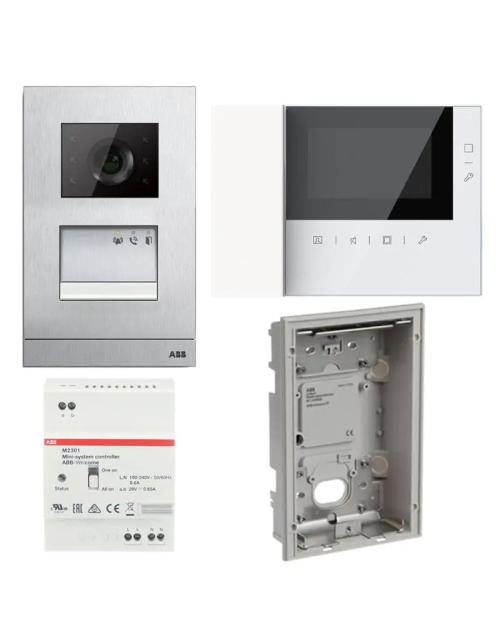 Abb Single Family Video Intercom Kit with 4.3" b/w monitor WLK212B