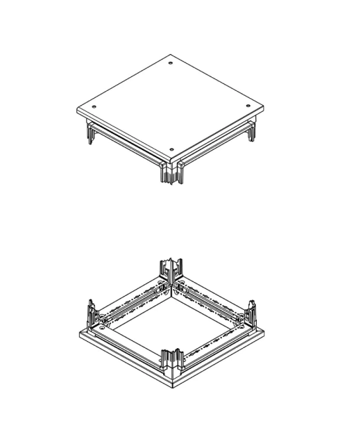 Bticino base and head kit for HDX cabinets 600x600mm 91801/66A