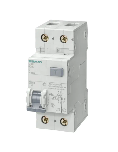 Disjoncteur différentiel Siemens 16A 1P+N 300MA AC 6KA 2 Mod 5SU16561KK10