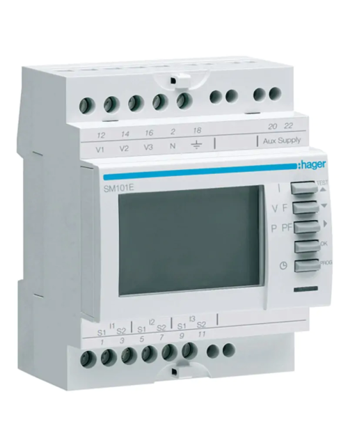 Hager ampèremètre-voltmètre multifonction HZ-H 4M SM101E multimètre