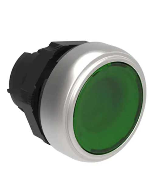 LPCBL103 Bouton poussoir lumineux rasé platine vert lovato