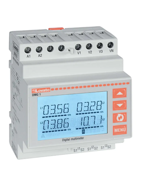 Lovato LCD RS485 Einbaumultimeter 100-240VAC 115-250VDC DMG110