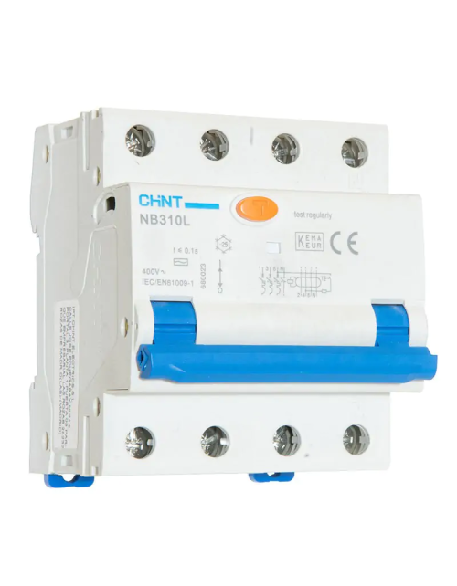 Chint NB310L-3PN 20A 3P+N 6KA 30MA AC 4 modules 660022 Disjoncteur différentiel