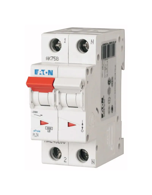 Eaton 10A 1P+N 4.5KA 2 módulos kit interruptor magnético térmico 243226