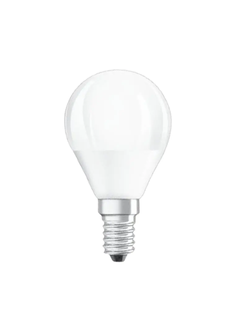 Lampadina sfera LED Ledvance Osram 4,5W 2700K attacco E14 Dim PACP40827SE1G1